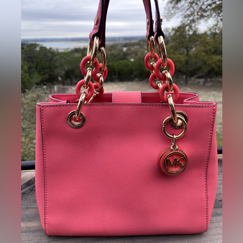Like NEW Michael Kors Santino Leather Satchel/Crossbody